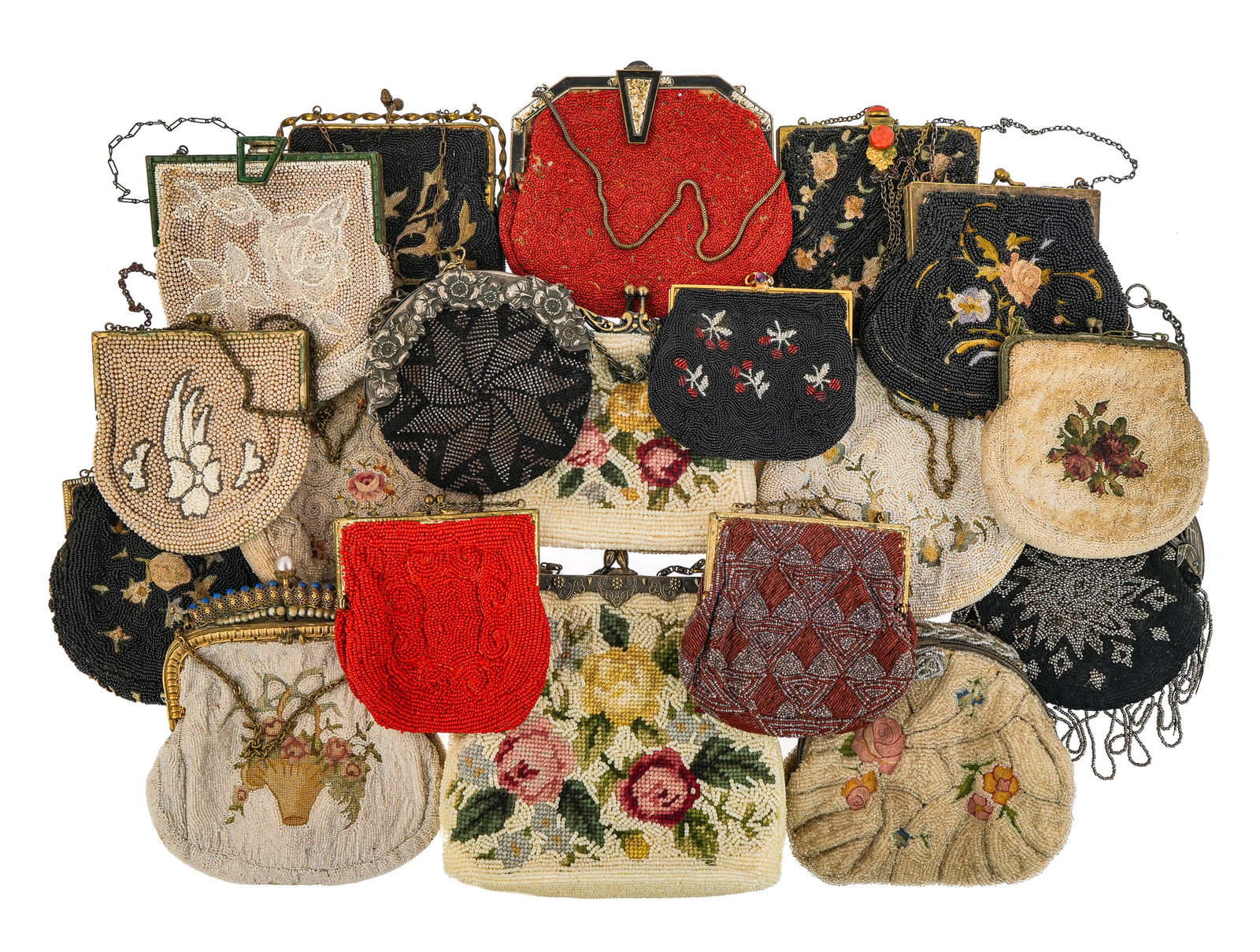 Collection of 19 Early 20th c. Beaded Handbags (1 of 4)