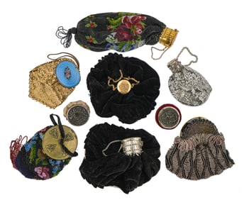 Group of 9 1920s Novelty Handbags