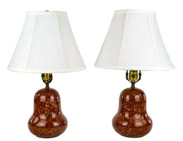 Pair Bennington Pottery Table Lamps
