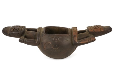 Taino Anthropomorphic Wooden Bowl