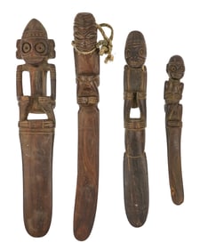 Taino Anthropomorphic Wooden Scrapers