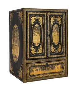 Chinese Lacquered Jewelry Cabinet