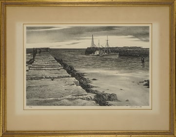 Stow Wengenroth (AM 1906-1978) Wharf at Wellfleet