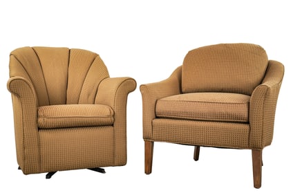 Two Calico Corners Club Chairs