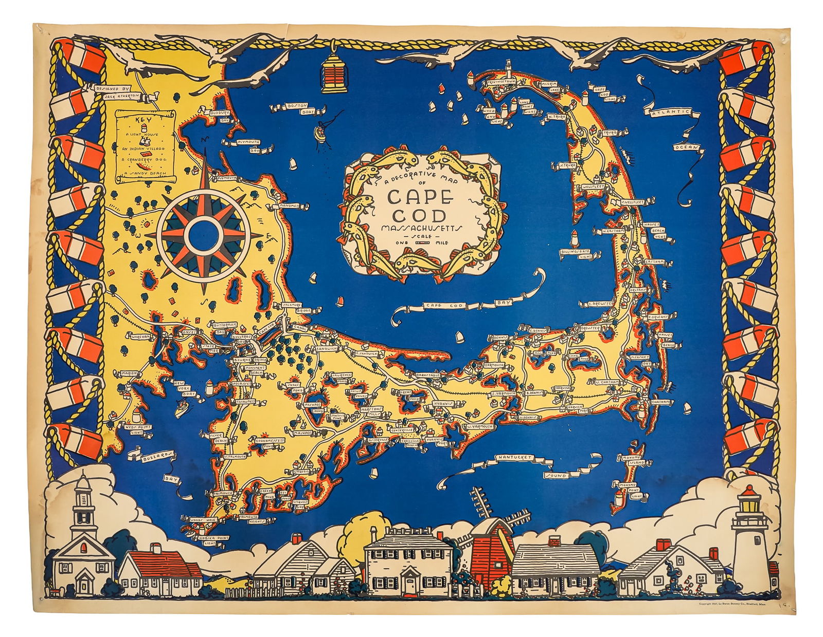 Jack Atherton 1937- Map of Cape Cod (1 of 5)