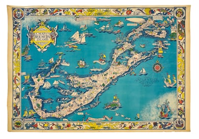 Elizabeth Shurtleff and Helen McMillan- Map of Bermuda