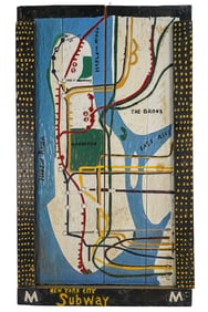 Folk Art Map of Manhattan Subway system