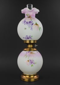 Fenton S. Waters Floral hand painted Lamp