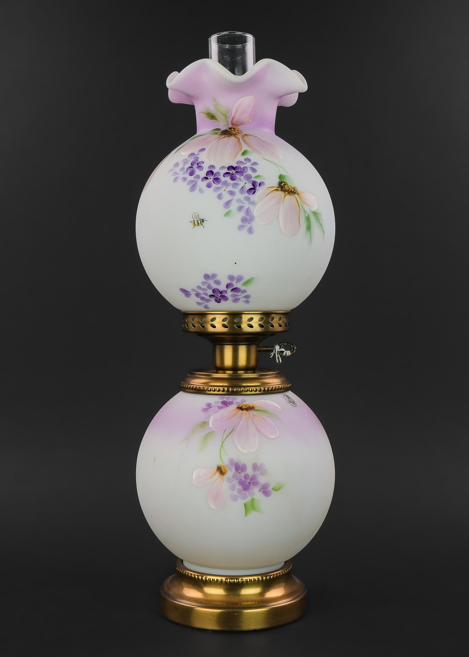 Fenton S. Waters Floral hand painted Lamp (1 of 3)