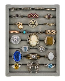 24 Silver & Ornate Rings