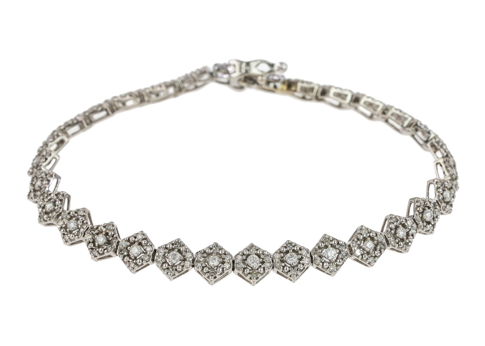 2.7 CT 14k White Gold & Diamond Tennis Bracelet (1 of 5)