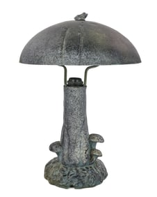 Mid 20th c Cast Metal Table Lamp