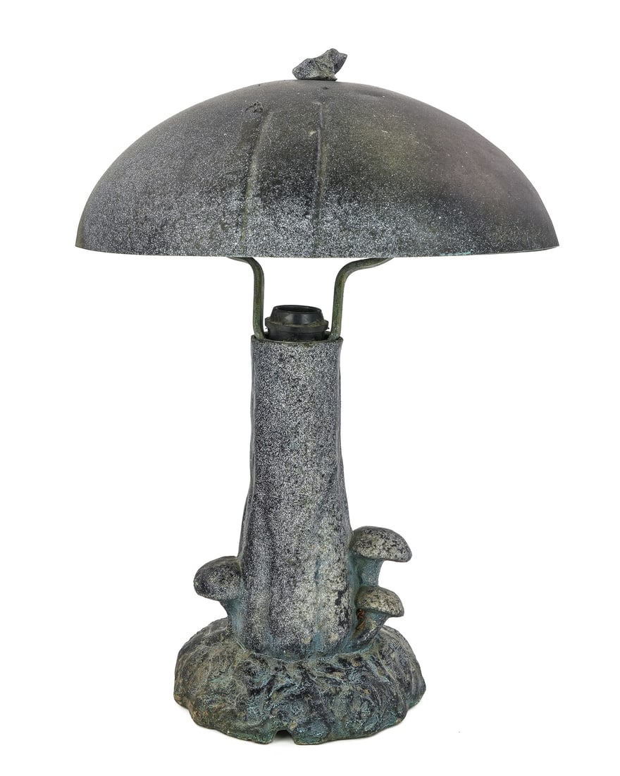 Mid 20th c Cast Metal Table Lamp (1 of 6)