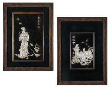 Two Japanese Silver Silhouettes