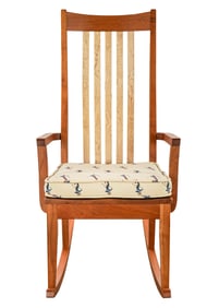 Artisan Made Cherry and Maple Rocking chair