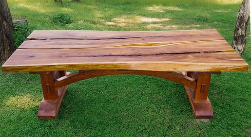 Custom Made Cherry slab top "River" Table