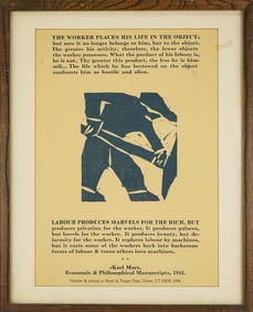 Bread and Puppet press - The Worker Places his Life in the Object