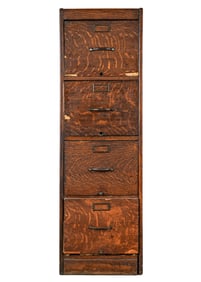 19th c Oak File Cabinet