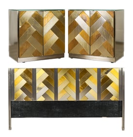 Mid Century Mixed metals Bedroom Suite