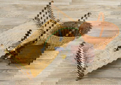 Estate Lot incl. Doll Bed and Chest, Basket, Tap