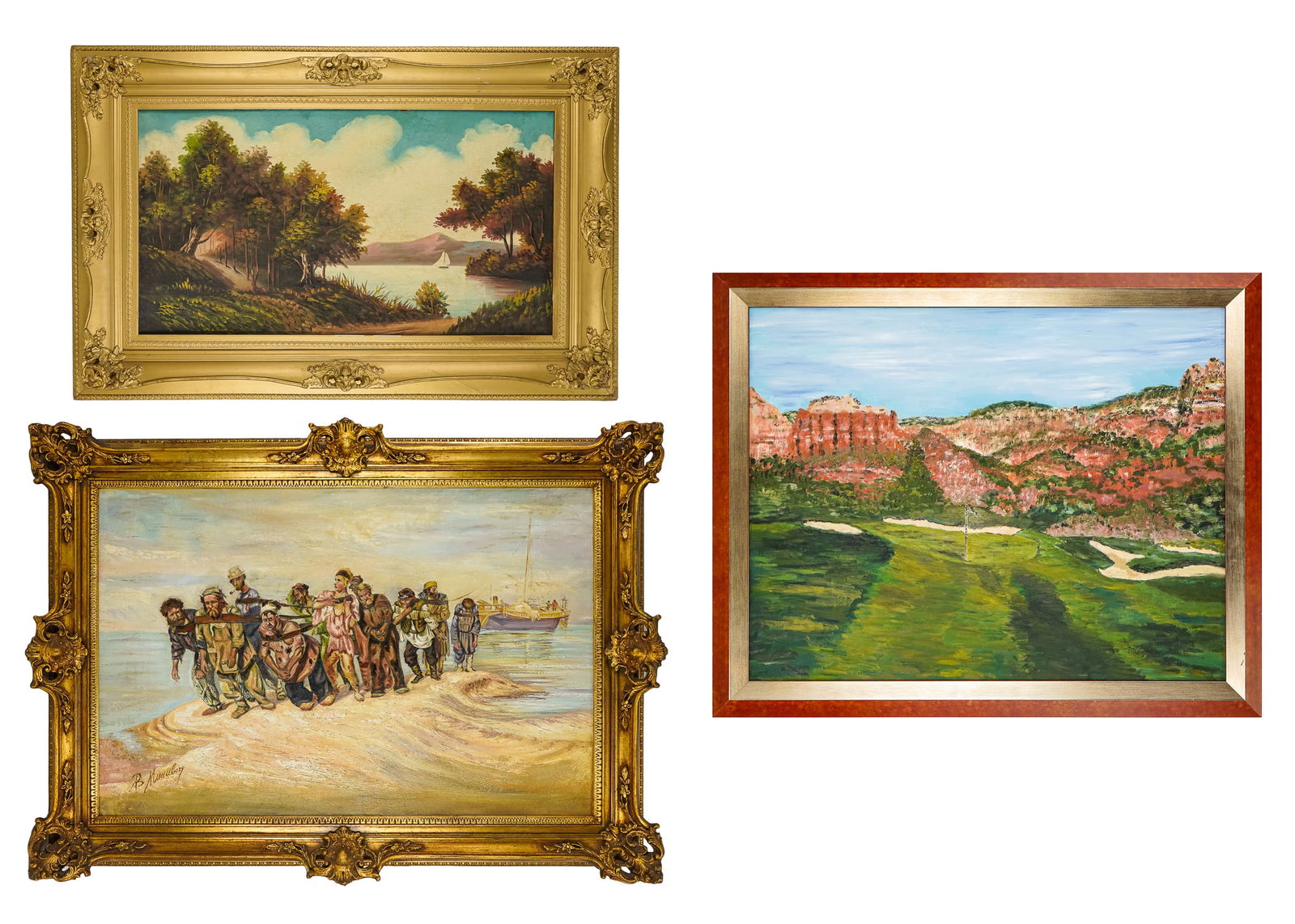 Three Large Oil Paintings (1 of 8)