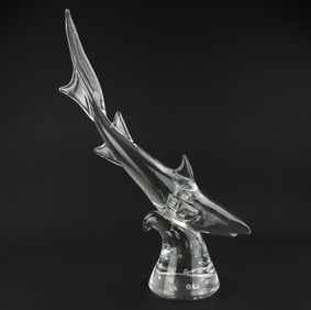F. M. Ronneby Konstglas Baaden Shark