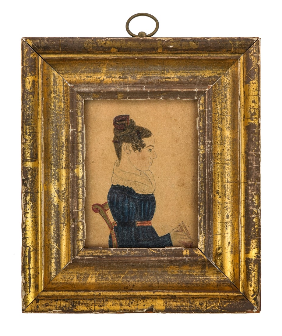 19th c Jane M Luckie w/c Portrait (1 of 5)