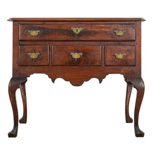 18th c PA Walnut Lowboy with Trifid Foot.