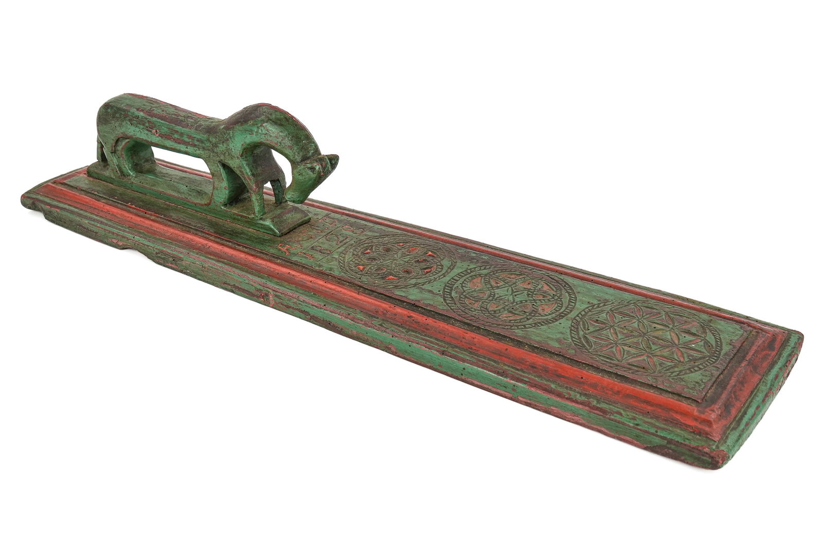 1828 Carved Wooden Bed Smoother (1 of 6)