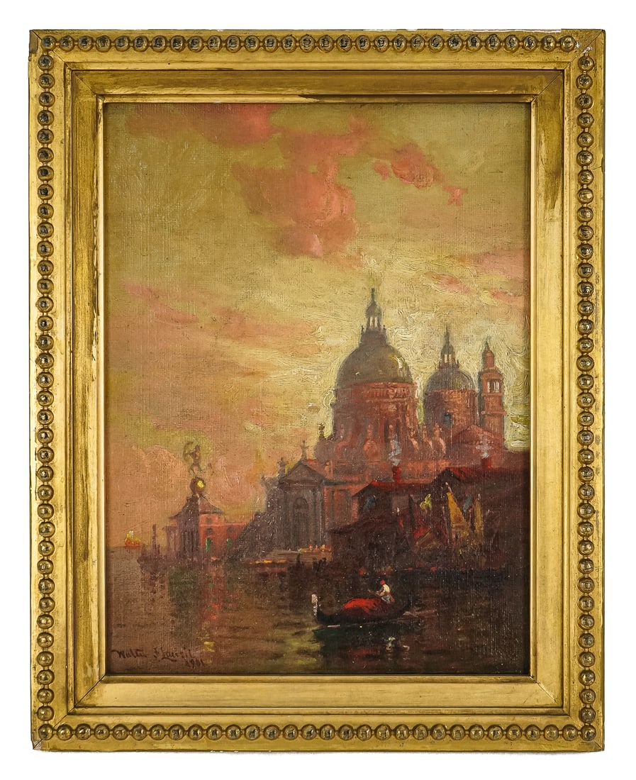 Walter Franklin Lansil (AM 1846-1925) Grand Canal Venice (1 of 4)