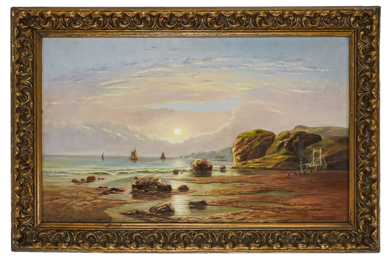 Albert S. Nemethy (AM 1920-1998) Shipwrights on the beach. (1 of 4)