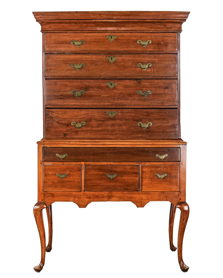 18th c Massachusetts Queen Anne Cherry Highboy (1 of 6)
