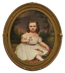 Benjamin Franklin Mason (VT 1804-1871) Portrait of Elga Stewart