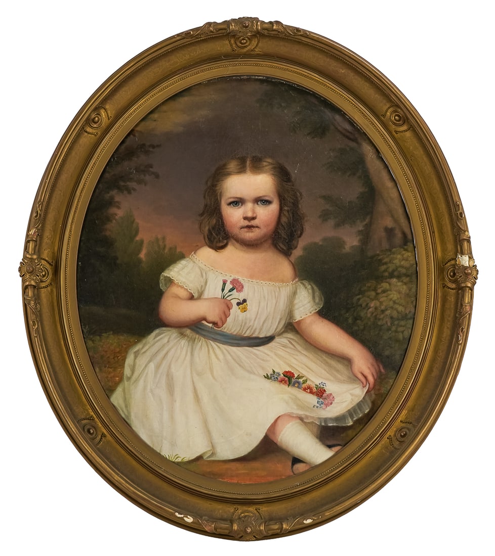 Benjamin Franklin Mason (VT 1804-1871) Portrait of Elga Stewart (1 of 5)