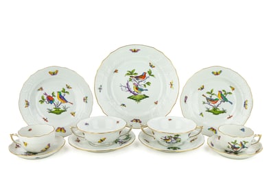 Herend Rothschild Bird Porcelain Dinnerware