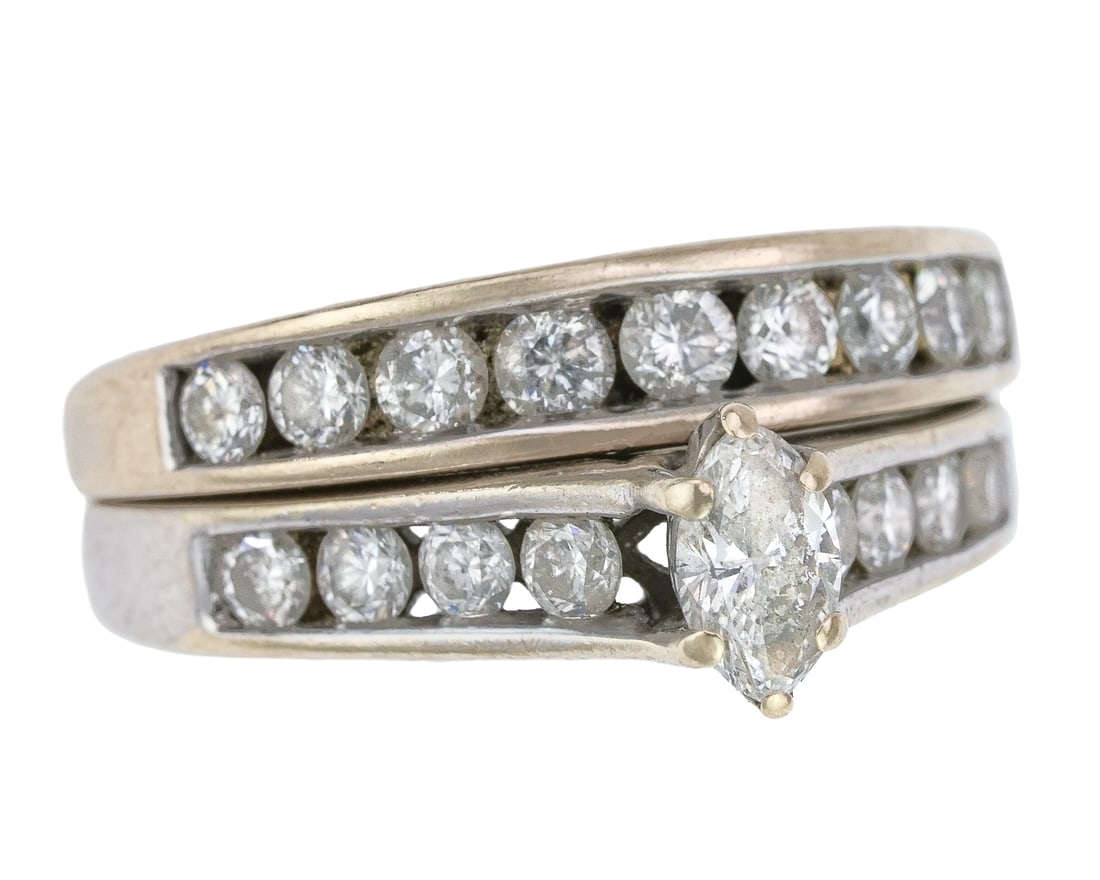 1.5 CT Diamond Engagement Ring & Band (1 of 11)