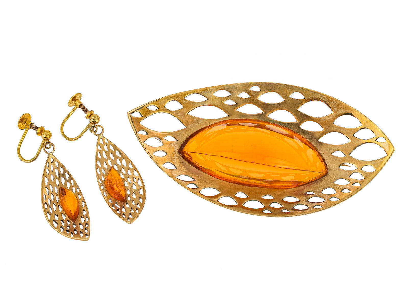 Edwardian 10k & Amber 3 Piece Set (1 of 7)