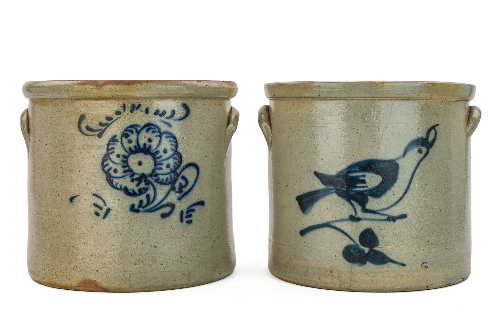 Two Blue Decorated Stoneware Crocks (1 of 7)