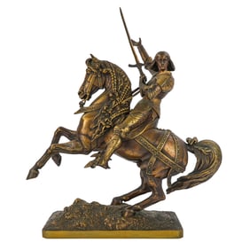 French Bronze Joan of Arc on Horse
