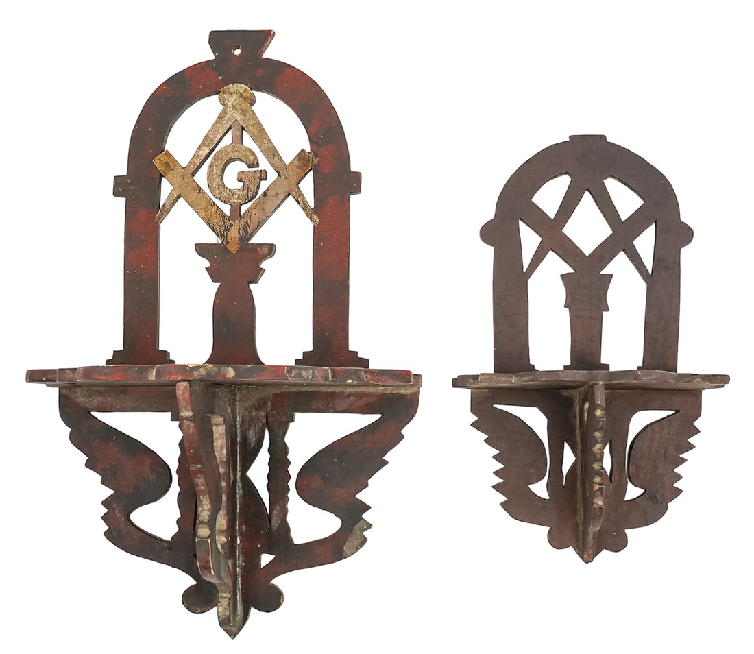 Two 19th c Masonic Shelves (1 of 5)