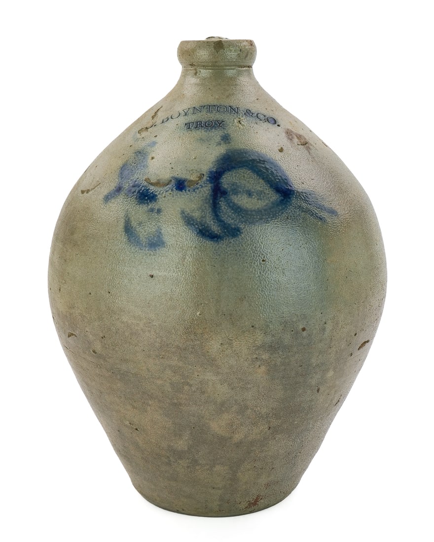 19th c C Boynton, Troy NY Ovoid Jug (1 of 7)