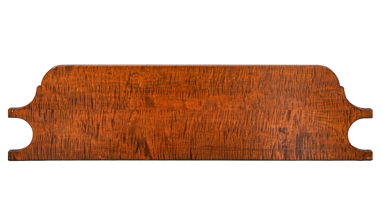 Deerfield Village Tiger Maple Pencil Post Bed: Deerfield Village tiger maple pencil post full size bed with outstanding figured woods 81 x 58 x 76"