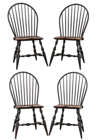 4 Straw Hill Windsor Dining Chairs