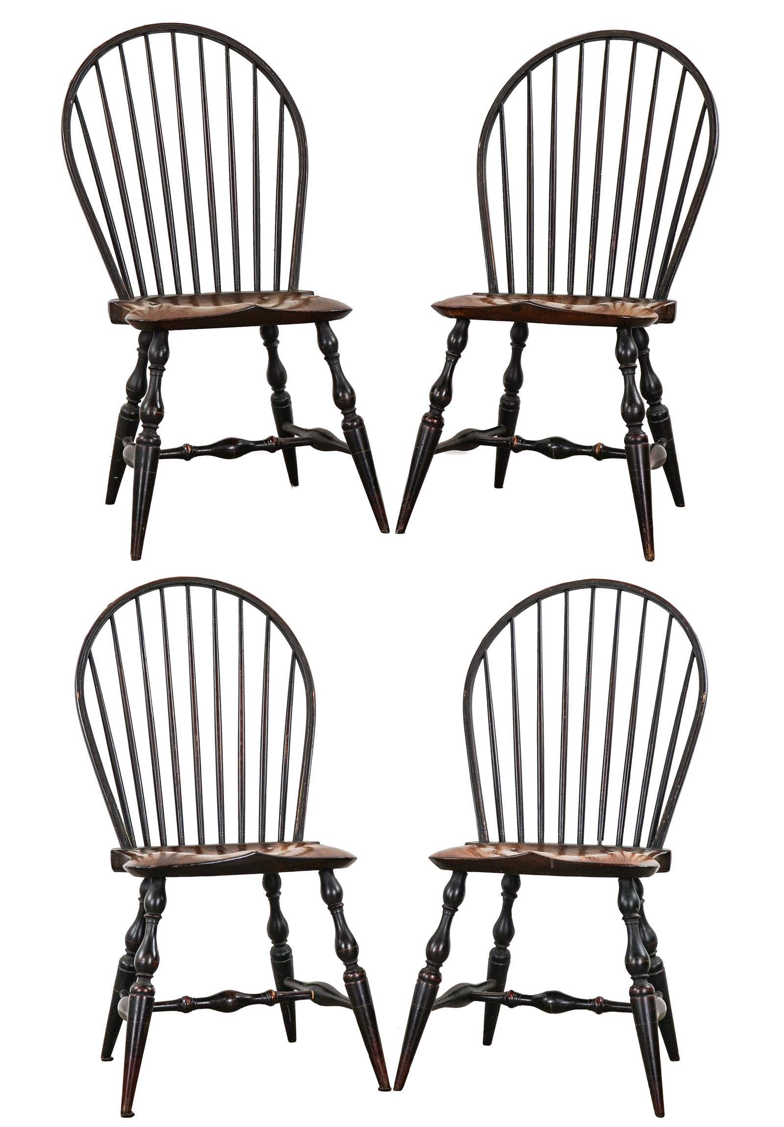 4 Straw Hill Windsor Dining Chairs (1 of 9)