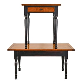 Two Deerfield Village Furniture bench made tables