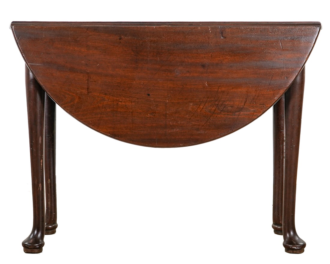 18th c Queen Anne Mahogany drop leaf table (1 of 6)