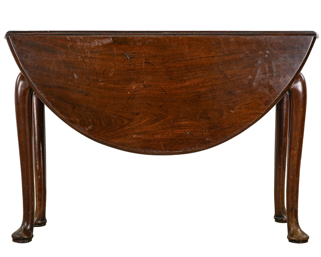 18th c Queen Anne Mahogany Drop leaf Table (1 of 5)