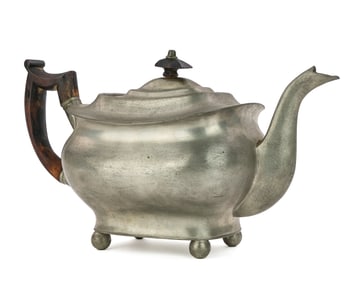 I Trask Pewter Teapot