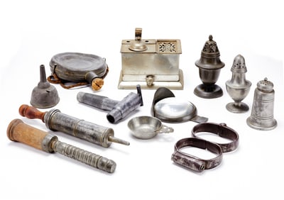 18th & 19thc Pewter Accessories