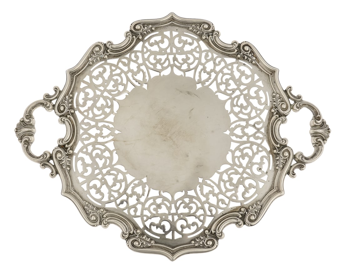 Gorham Reticulated Double Handled Tray (1 of 5)